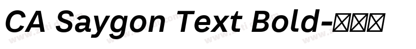 CA Saygon Text Bold字体转换